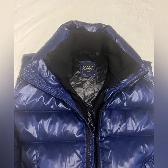 Sam. Blue Racer Bib Down Puffer Vest